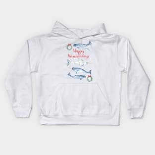 Happy Narwhalidays Kids Hoodie